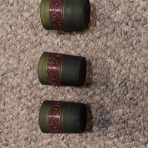 Set of 3 Christmas votive holders